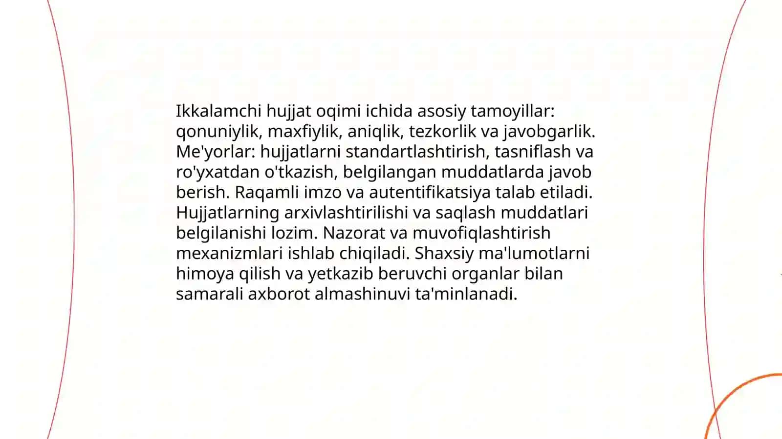 Ikkalamchi hujjat oqimining tashkiliy tuzilishi 3