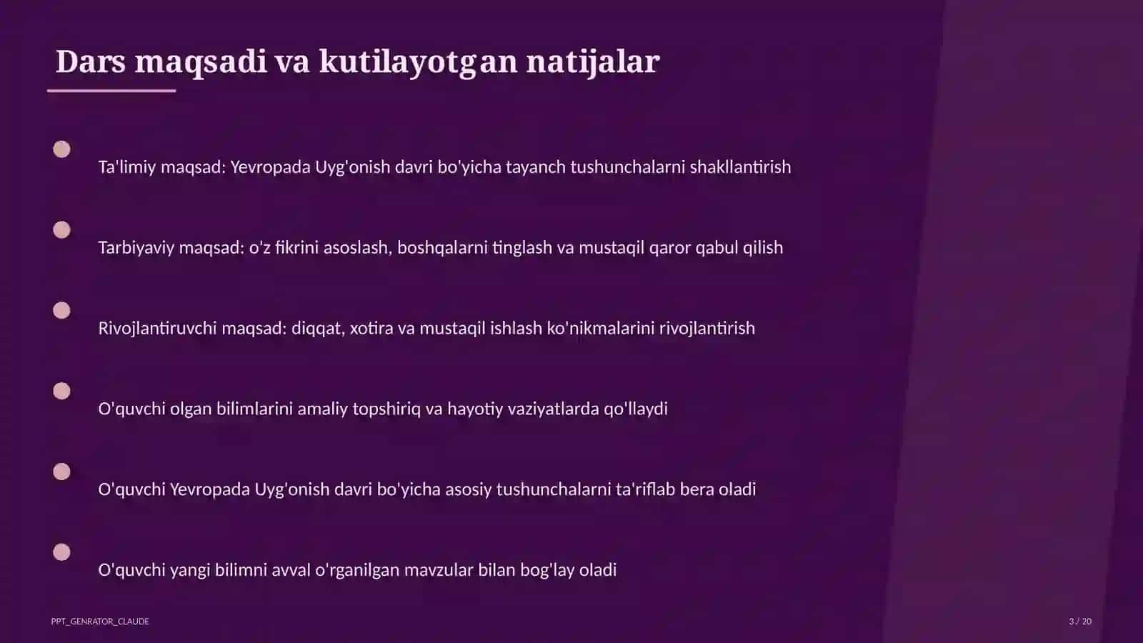 Yevropada Uyg'onish davri (8-sinf) 3