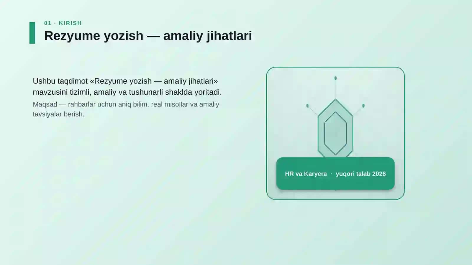 Rezyume yozish — amaliy jihatlari 3
