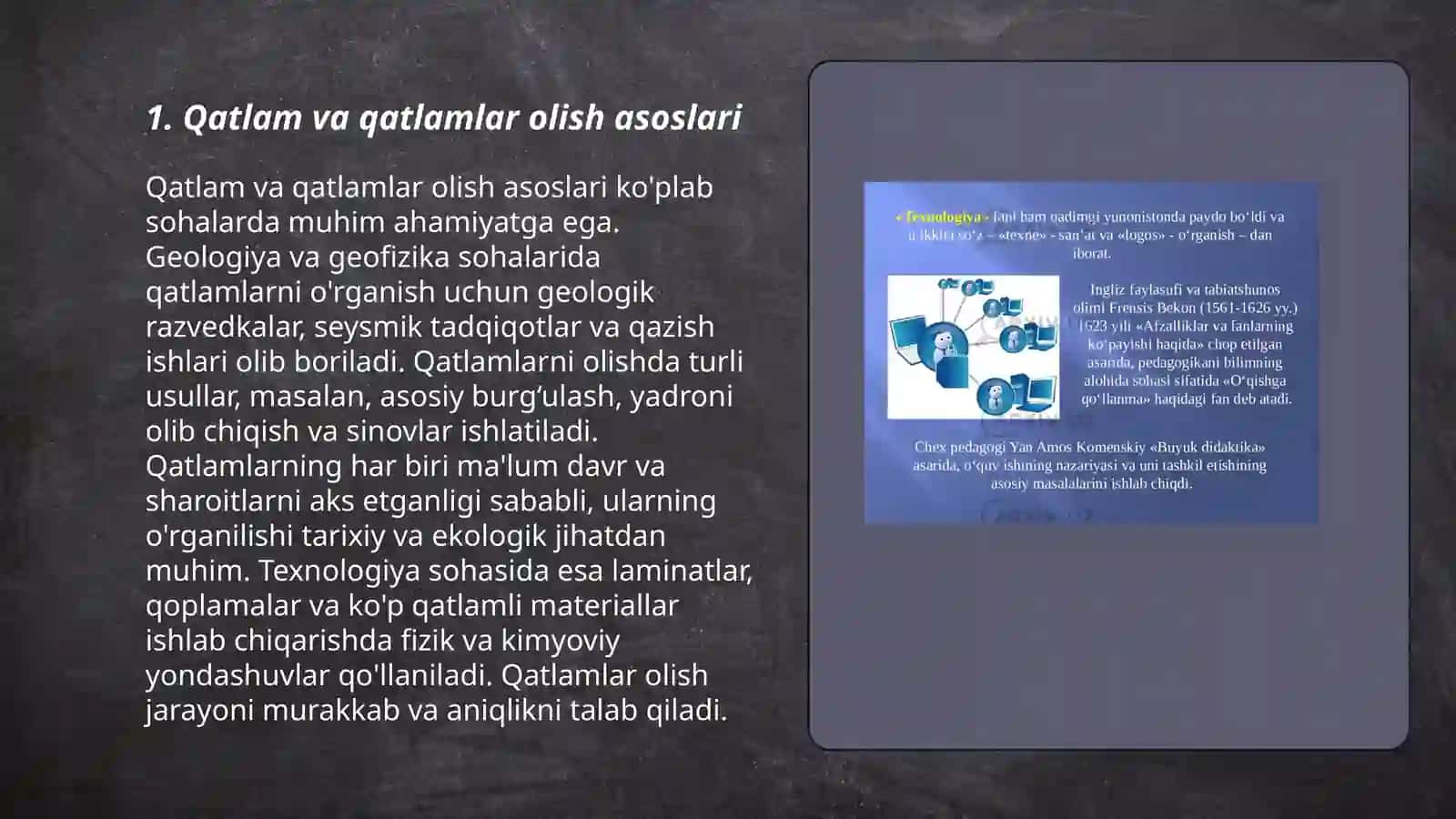Qatlam va qatlamlar olish texnologiyasi 3