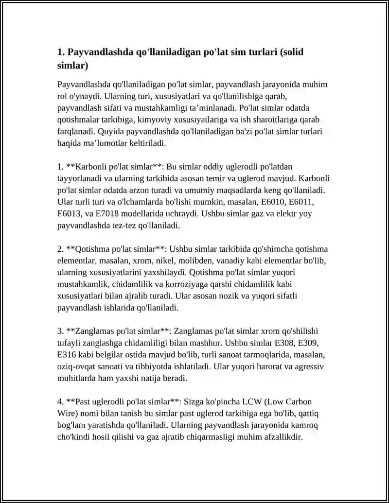 PAYVANDLASHDA QOLLANILADIGAN SIMLAR 3