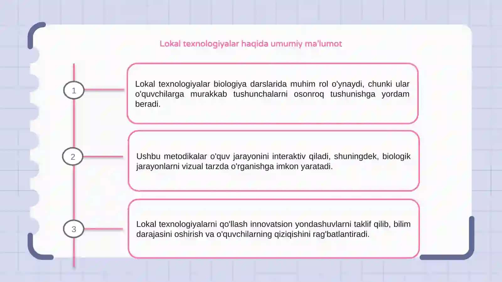 Biologiya darslarida lokal texnologiyalardan foydalanish metodikasi 3