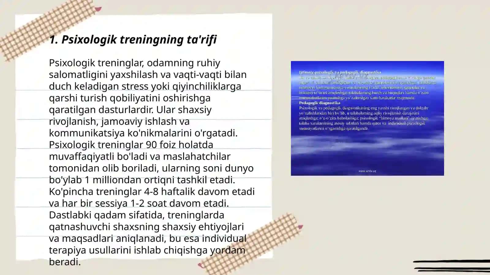 Psixologik trening haqida tushuncha 3