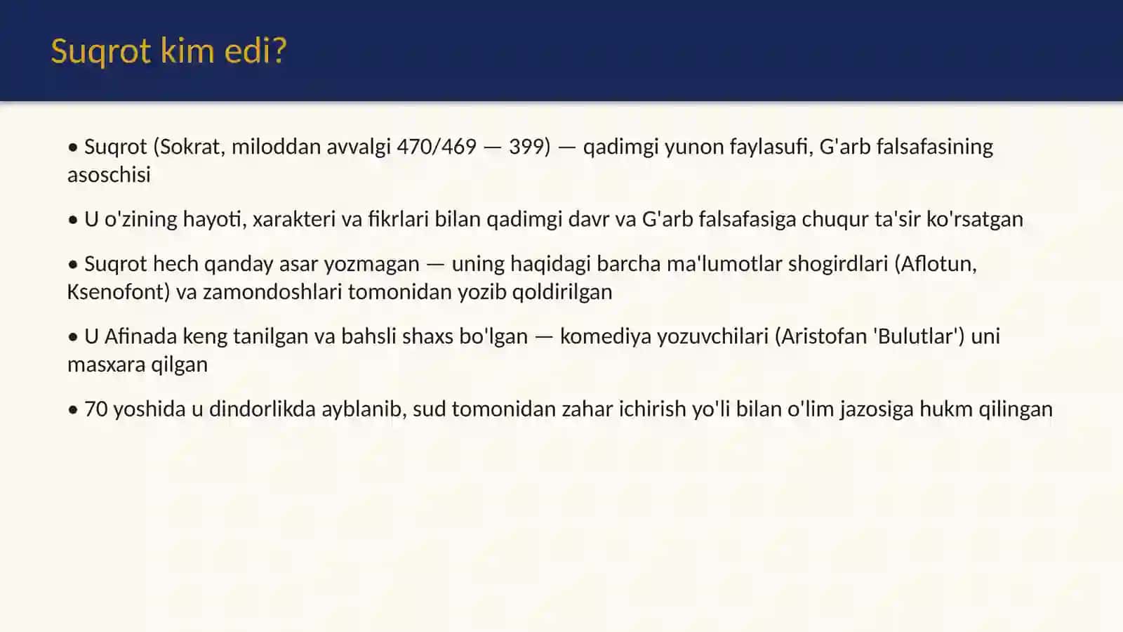 Suqrot — buyuk mutafakkir 3
