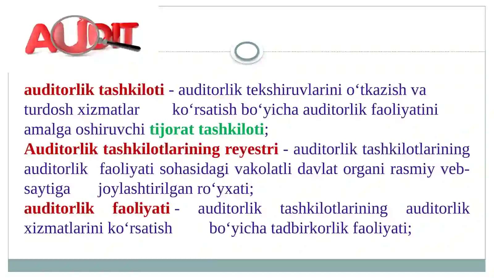 Audit va uning ishonchligi 3