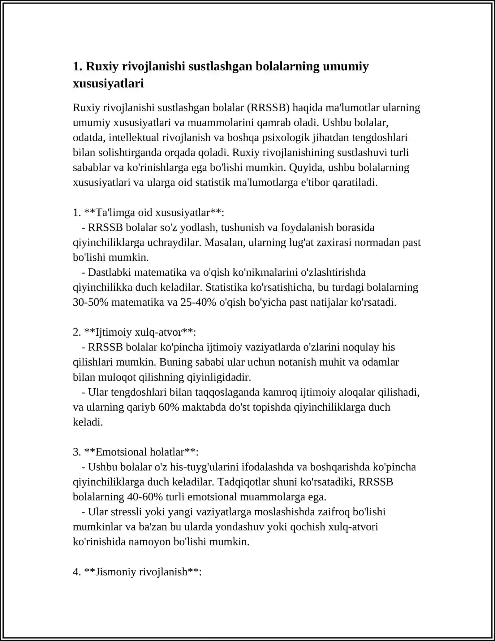 RUXIY RIVOJLANISHI SUSTLASHGAN BOLALARNING OʻZIGA XOS XUSUSIYATLARI 3
