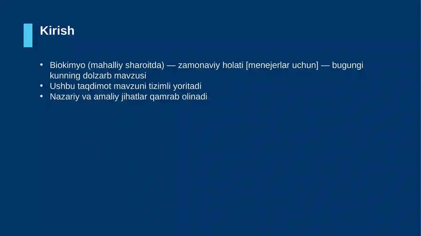 Biokimyo (mahalliy sharoitda) — zamonaviy holati [menejerlar uchun] 3
