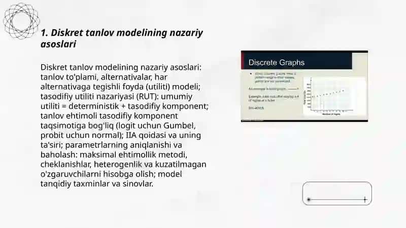 Diskret tanlov modeli 3