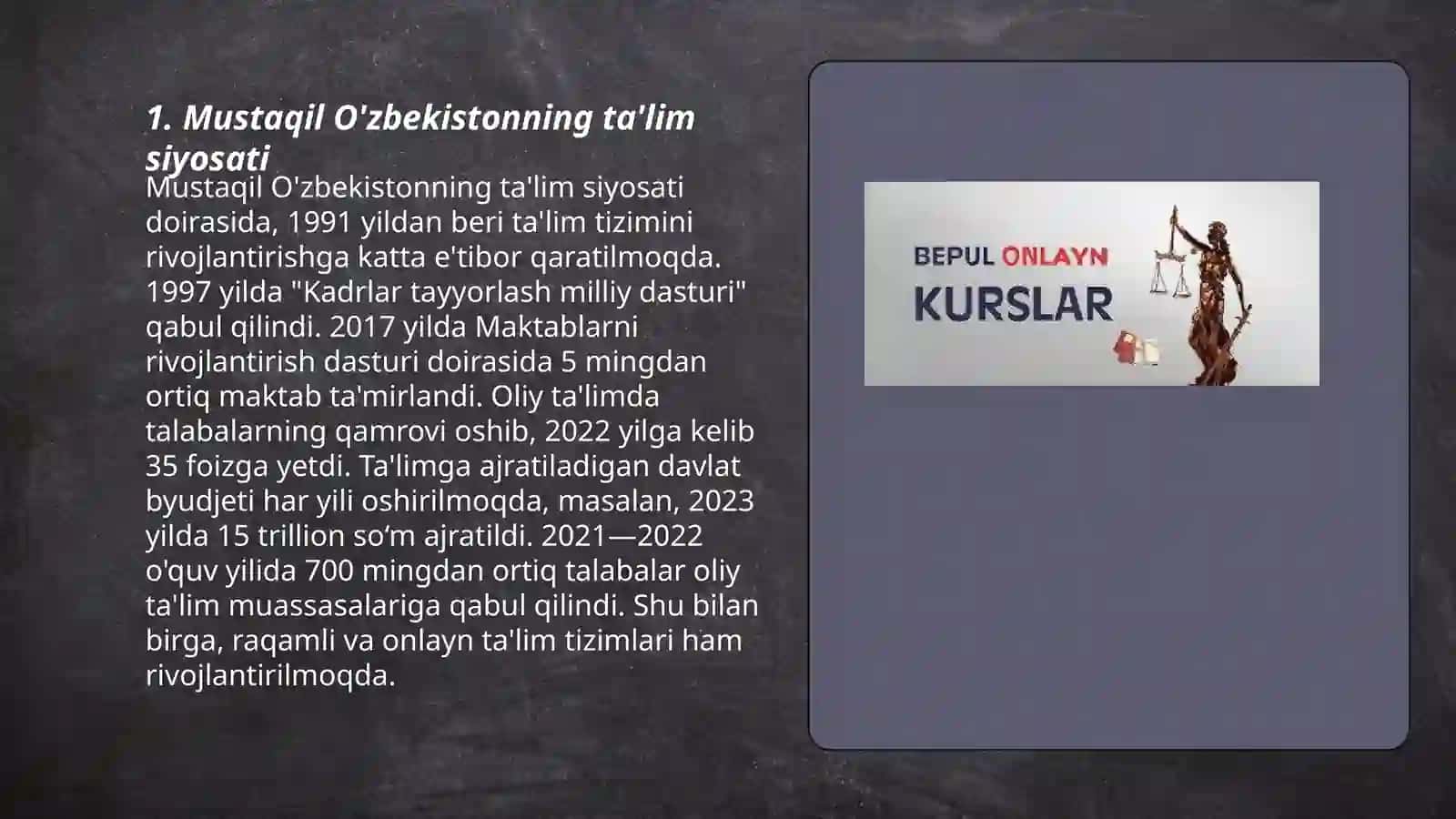 Mustaqil Oʼzbekistonda uzluksiz taʼlim tizimining yaratilishi 3