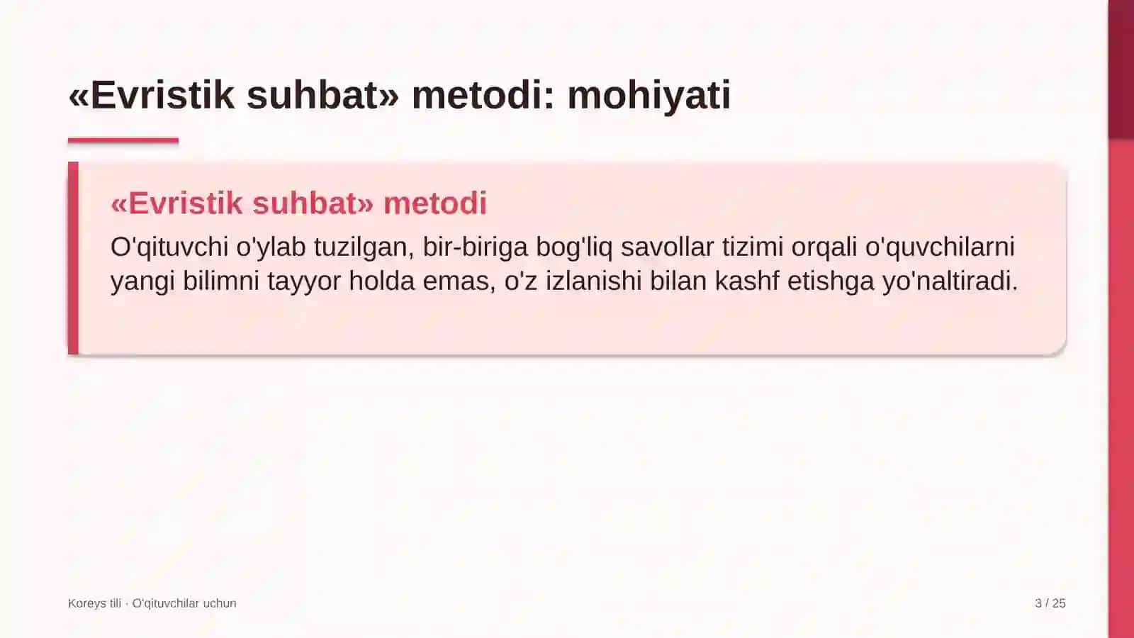 koreys tili darslarida evristik suhbat metodidan foydalanish 4133 3