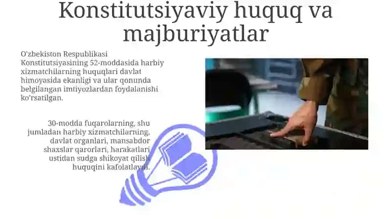 Harbiy xizmatchilarning huquqlari va majburiyatlari 3