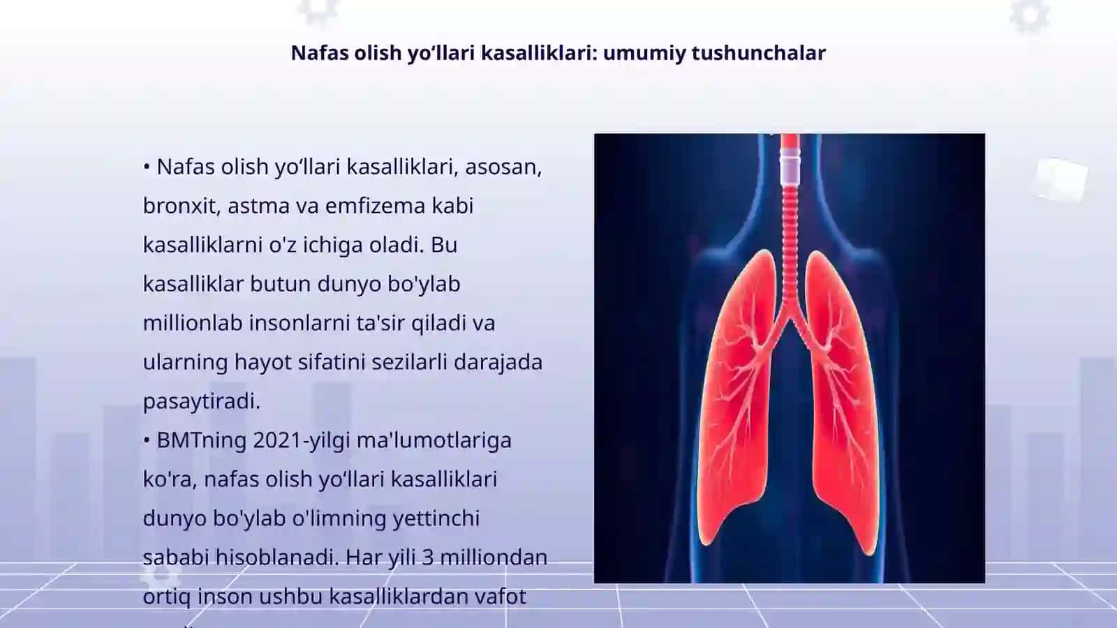 Nafas olish yoʻllari kasalliklari uchun dori vositalari yuborishning zamonaviy ingalatsiyon usullari 3