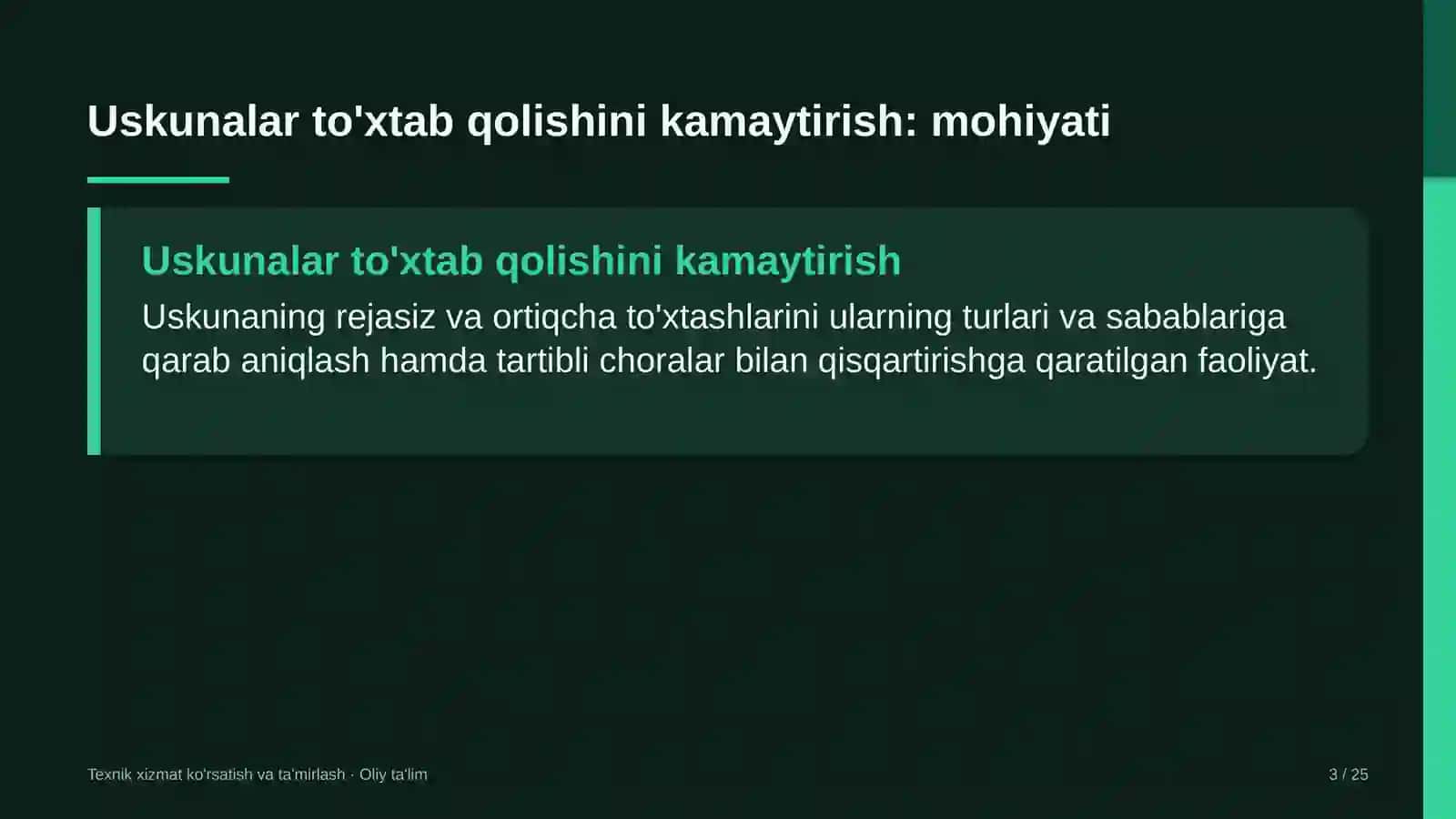 Diagnostika markazlarida uskunalar to'xtab qolishini kamaytirish 3