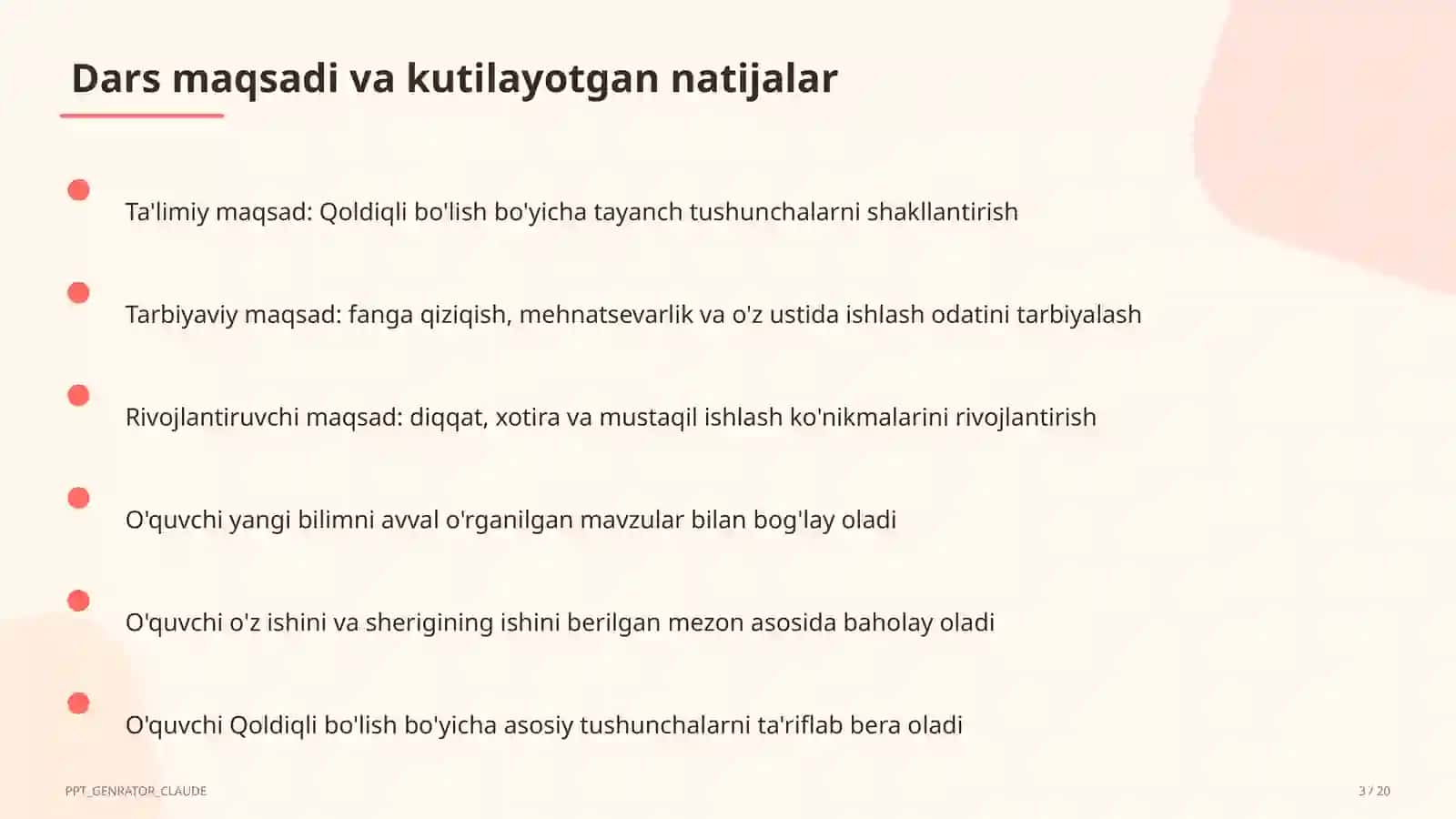 Qoldiqli bo'lish (3-sinf) 3