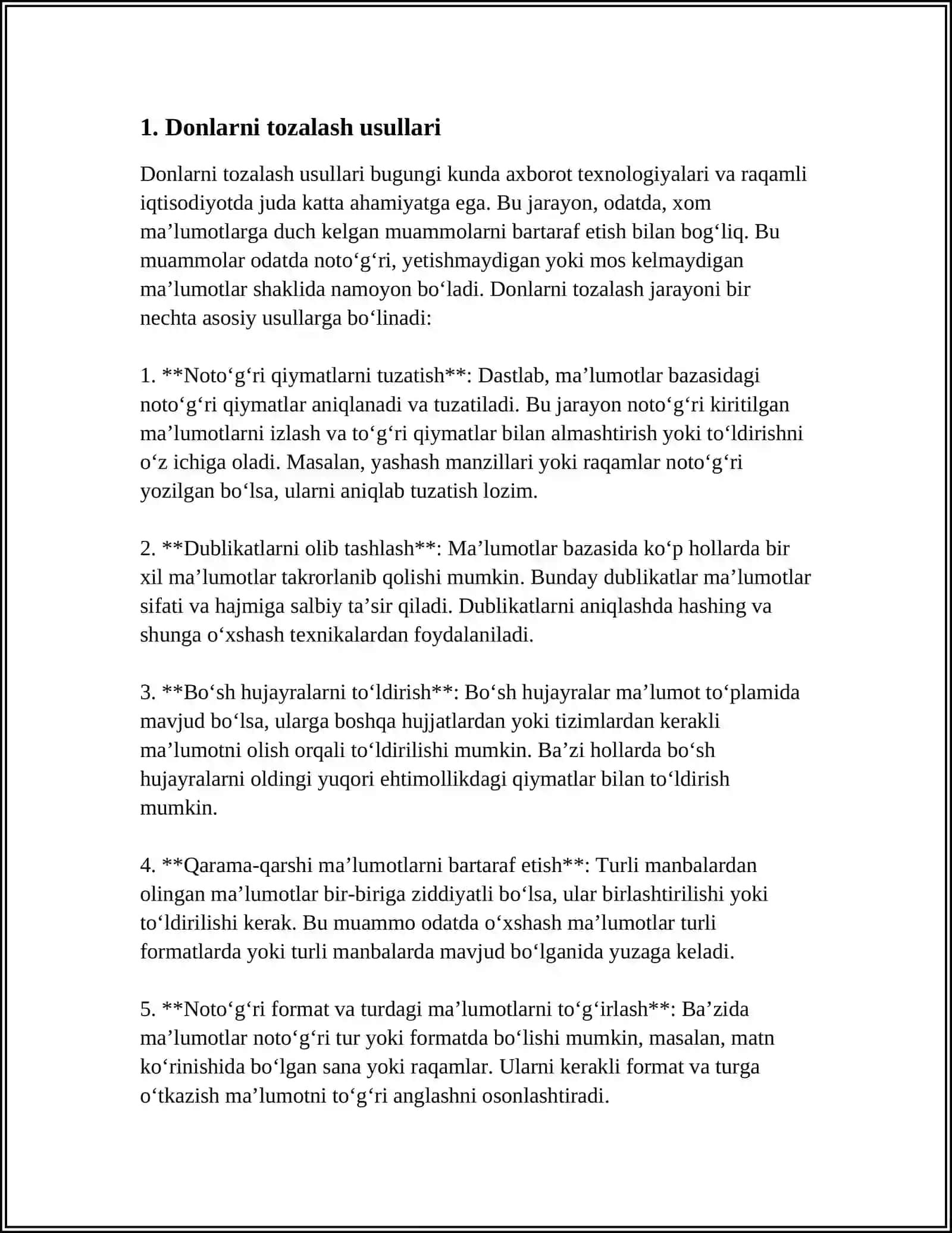 Donlarni tozalash va yanchishga tayyorlash texnologiyasi 3