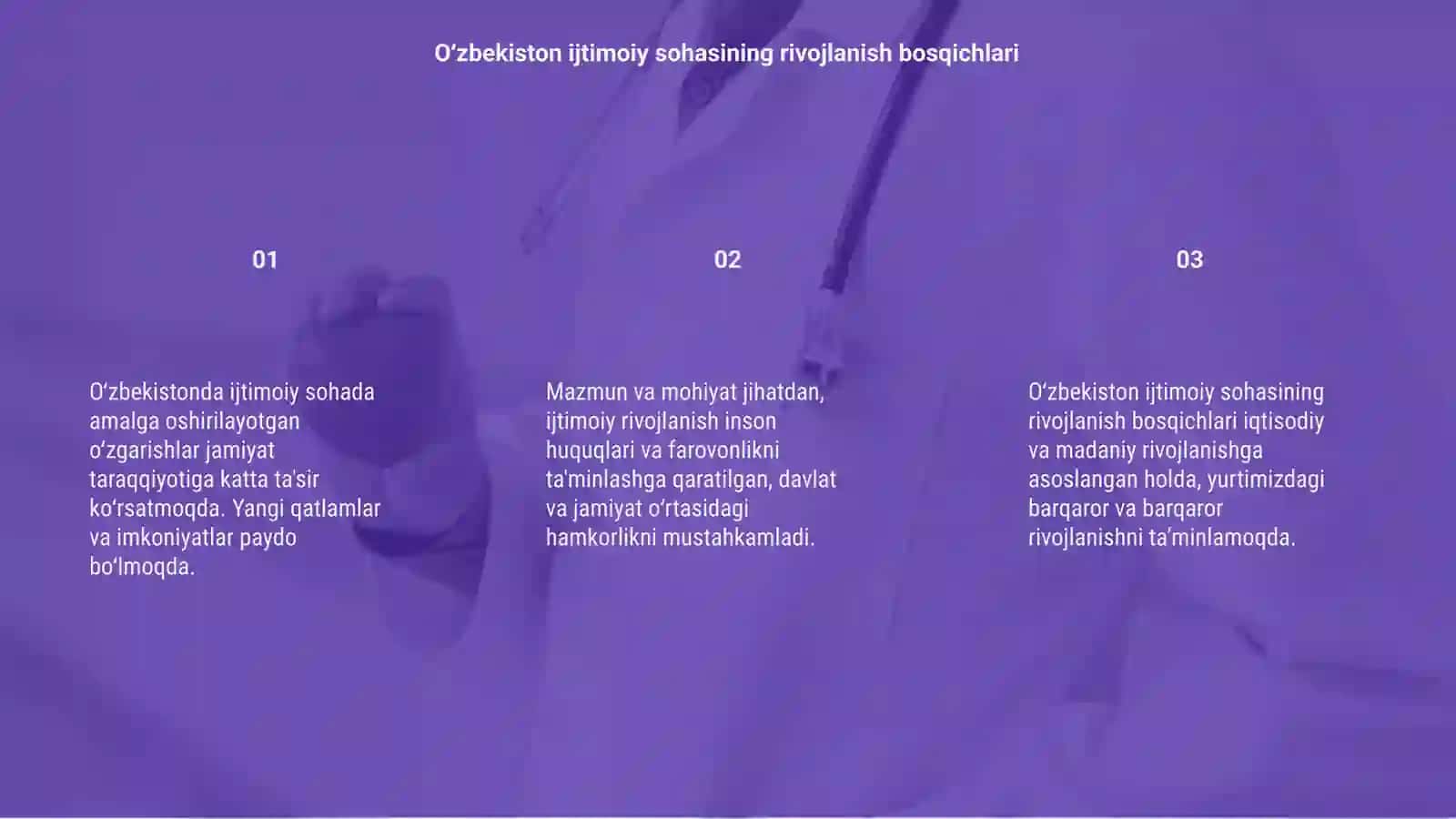 O‘zbekistonda ijtimoiy sohada amalga oshirilayotgan o‘zgarishlar mazmun va mohiyati 3