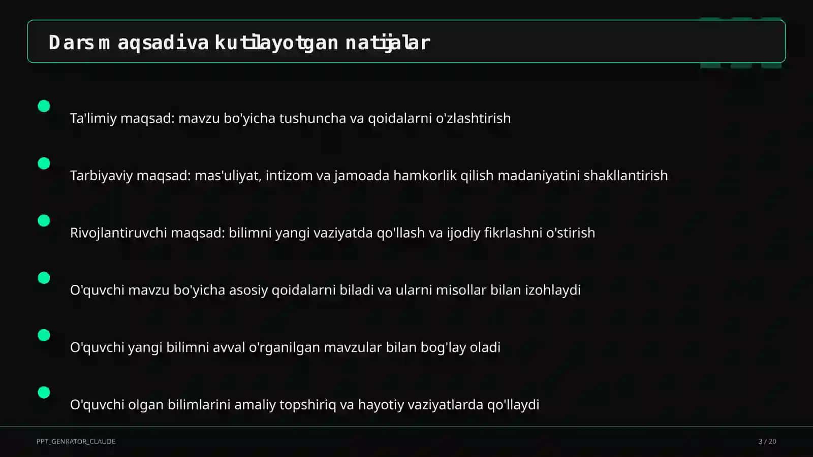 Sonli tengsizliklar va ularning xossalari (8-sinf) 3