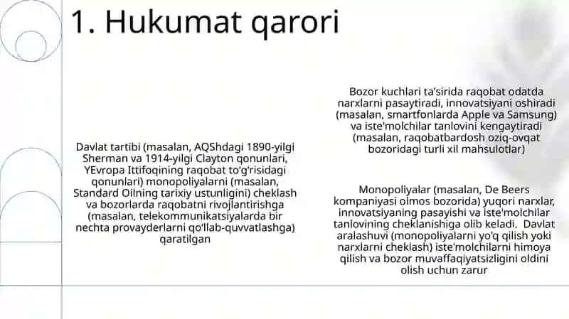 Raqobat va manapoliya 3