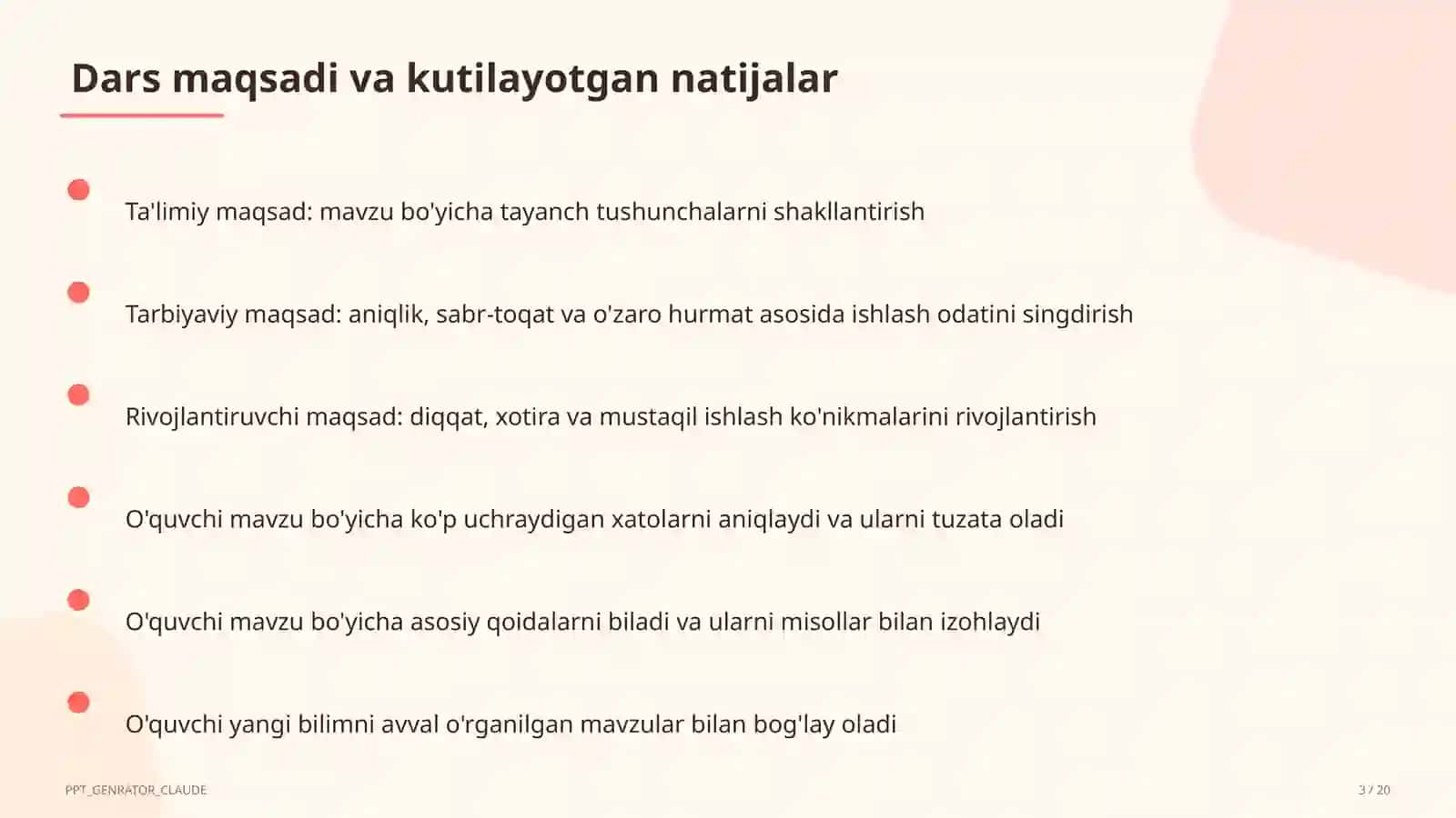 Haykaltaroshlik: loydan shakl yasash (4-sinf) 3