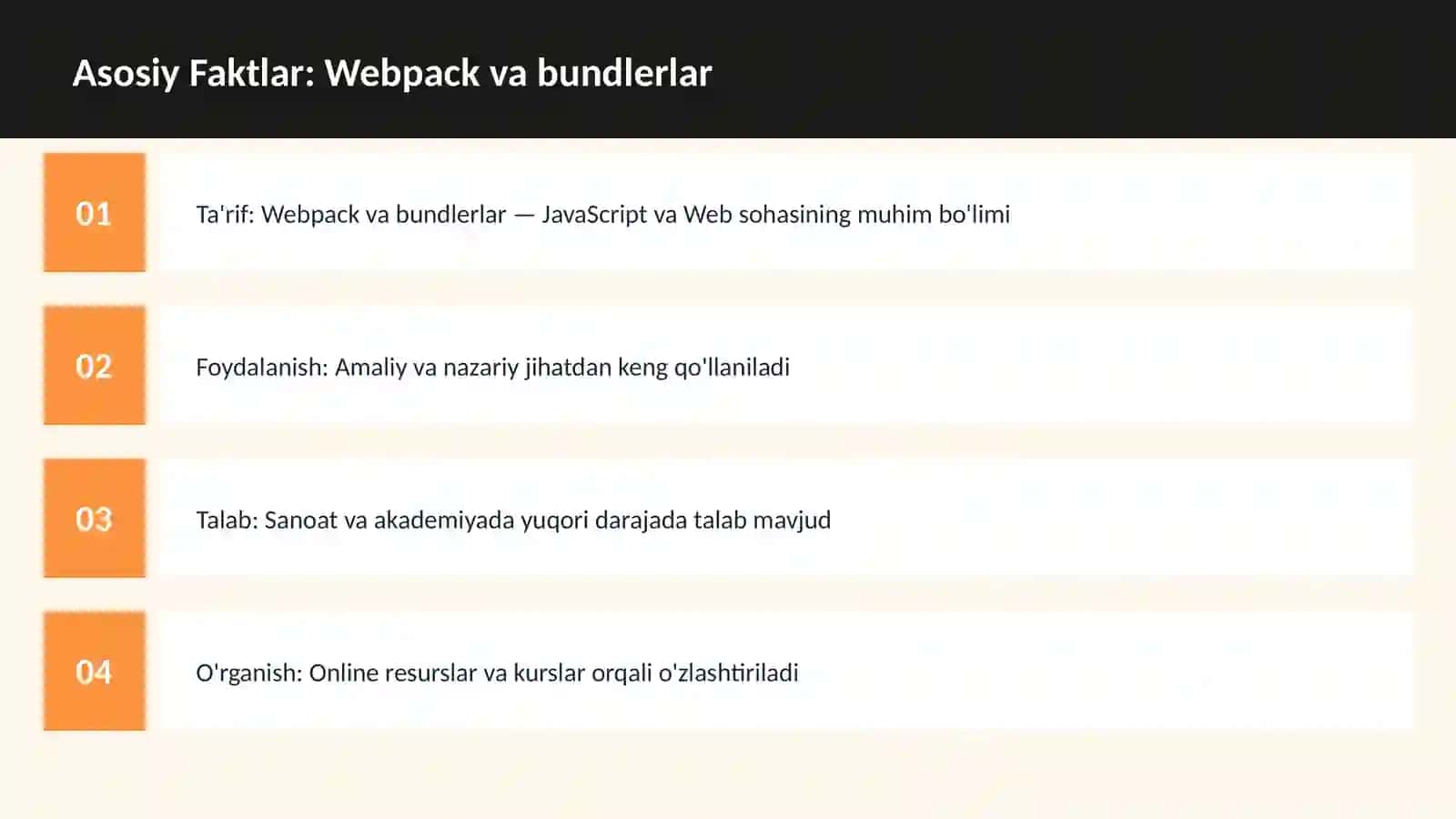 Webpack va bundlerlar 3
