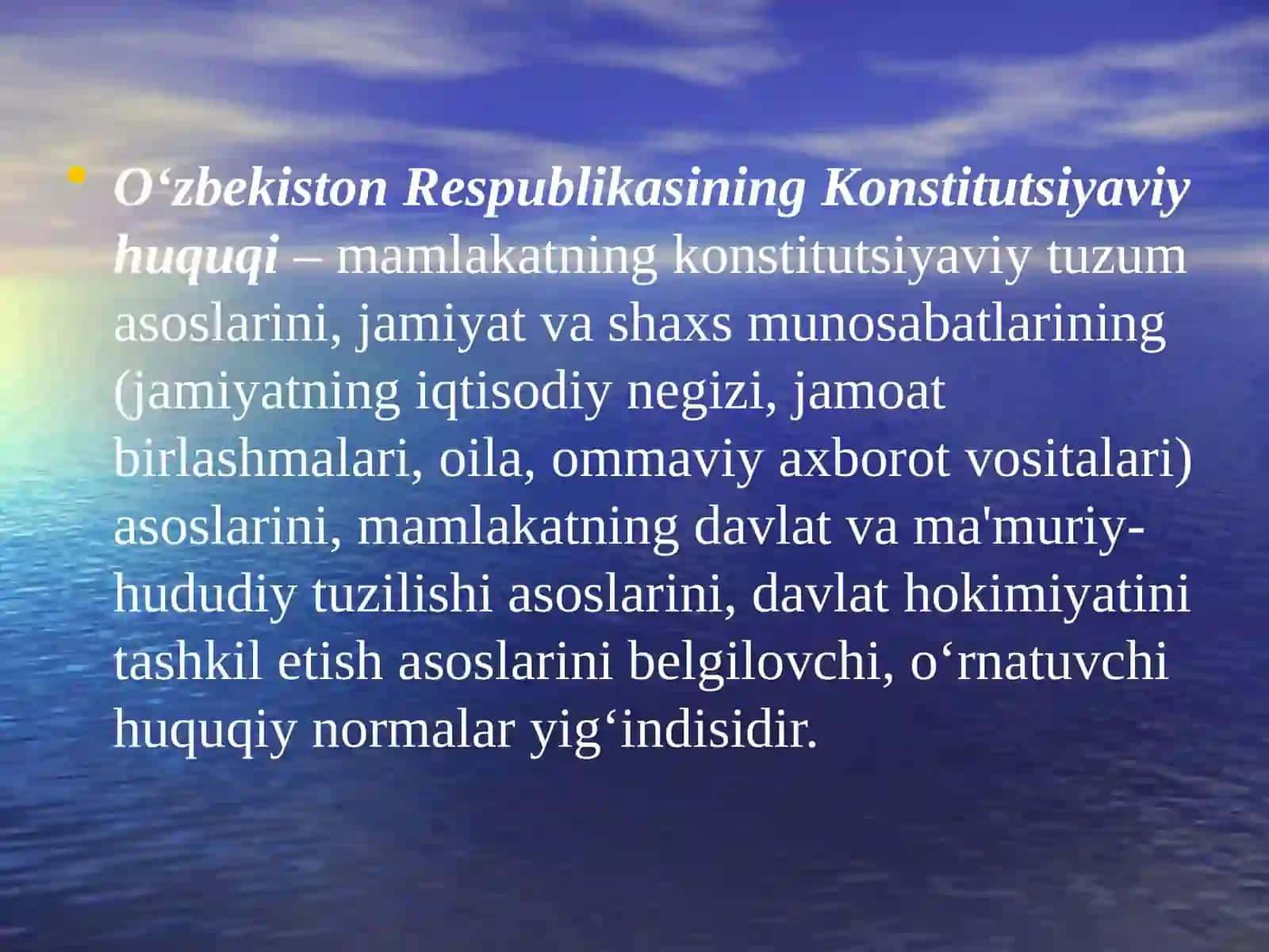 O'zbekiston Respublikasi Konstitutsiyaviy huquq tushunchasi 3