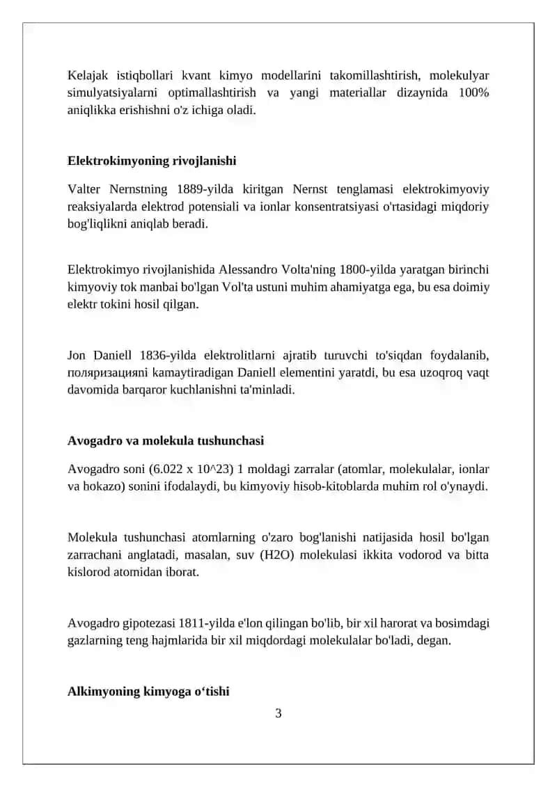 Umumiy kimyoning rivojlanishiga olimlarning hissasi 3