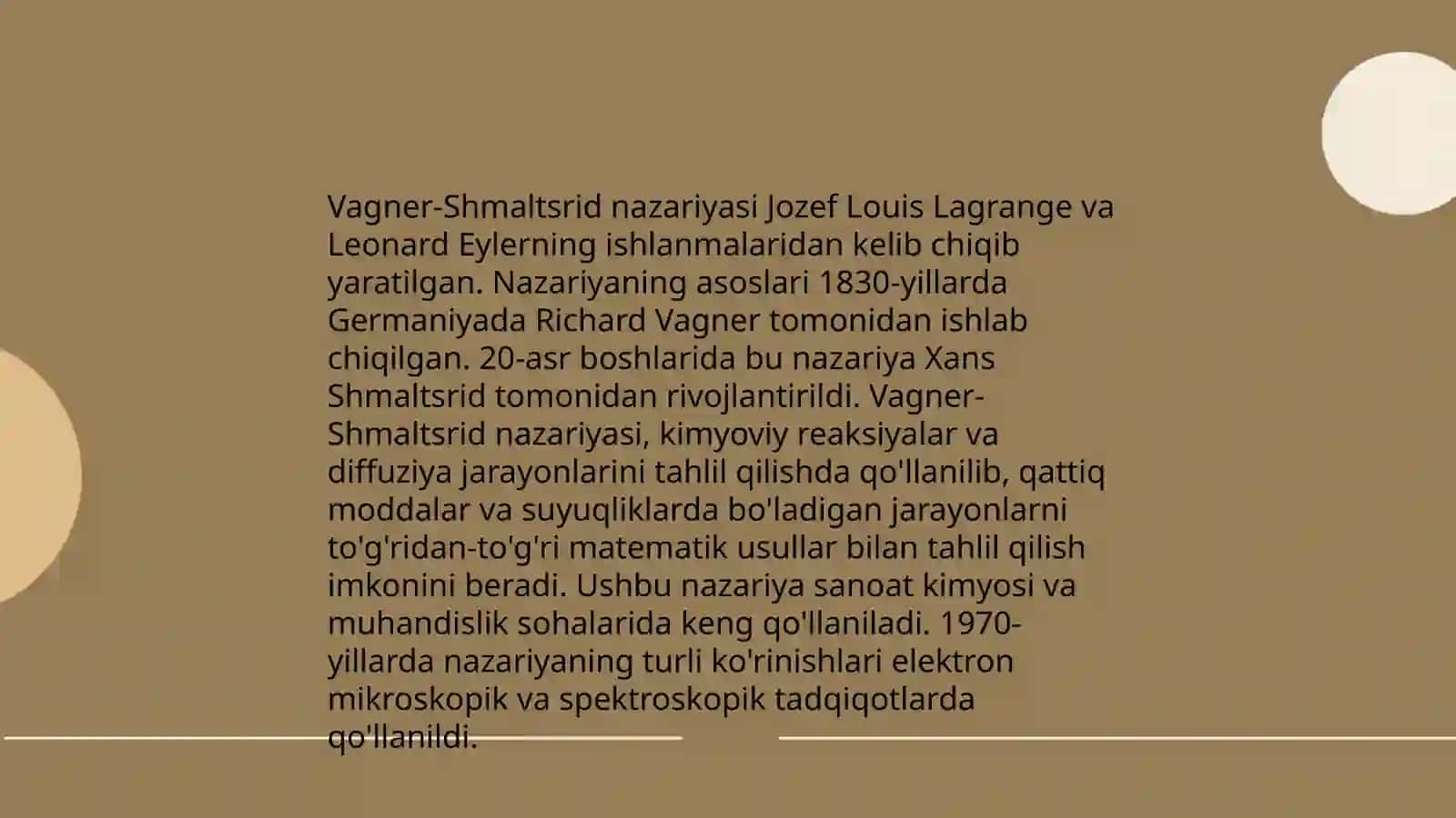 Vagner-Shmaltsrid nazariyasi 3