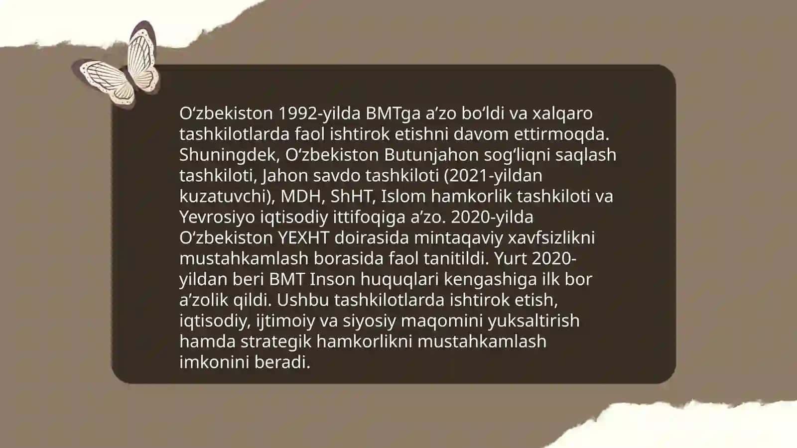 Oʻzbekiston va jahon hamjamiyati 3
