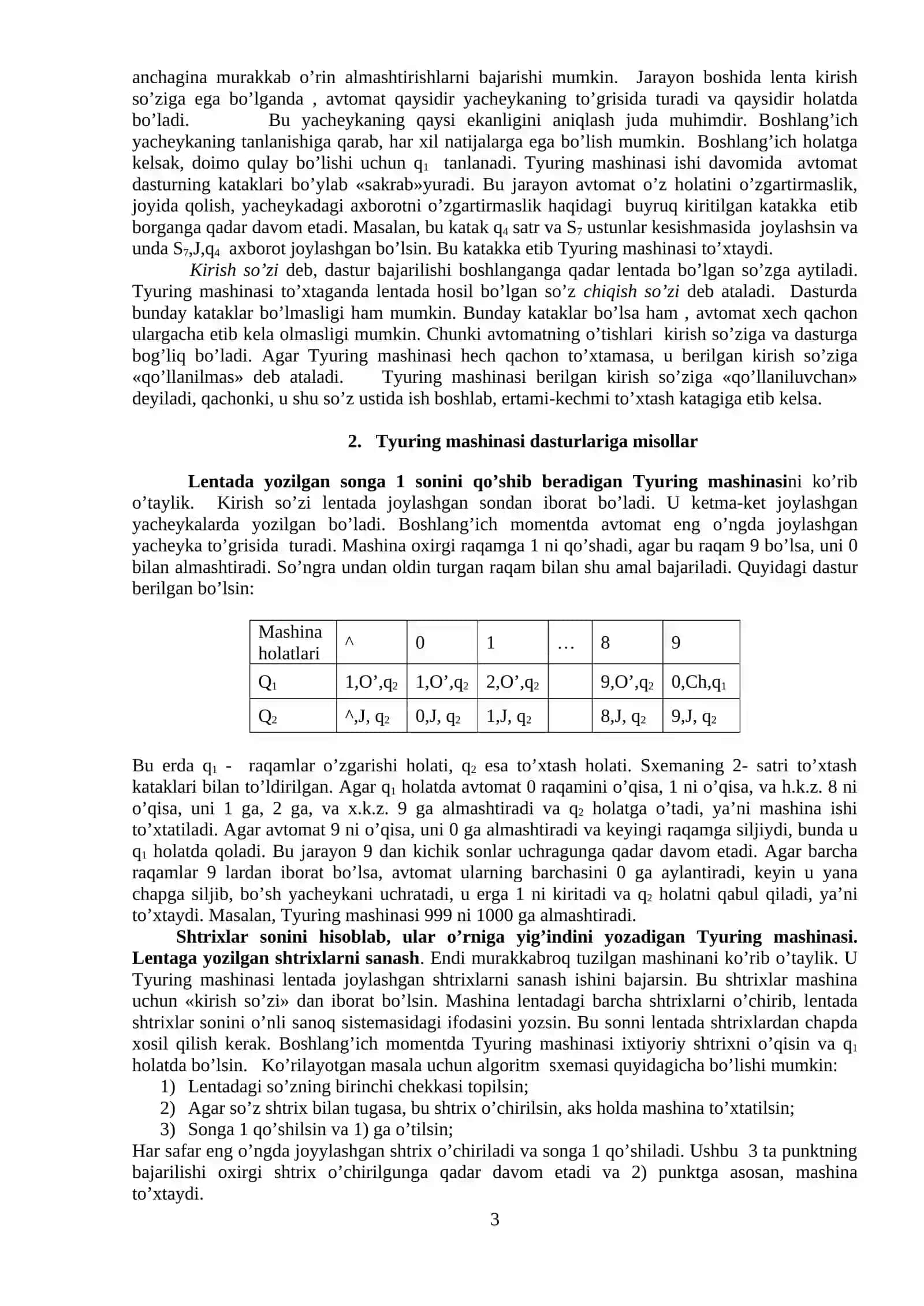 TYURING-POST MASHINALARI VA MARKOVNING NORMAL ALGORITMLARI 3