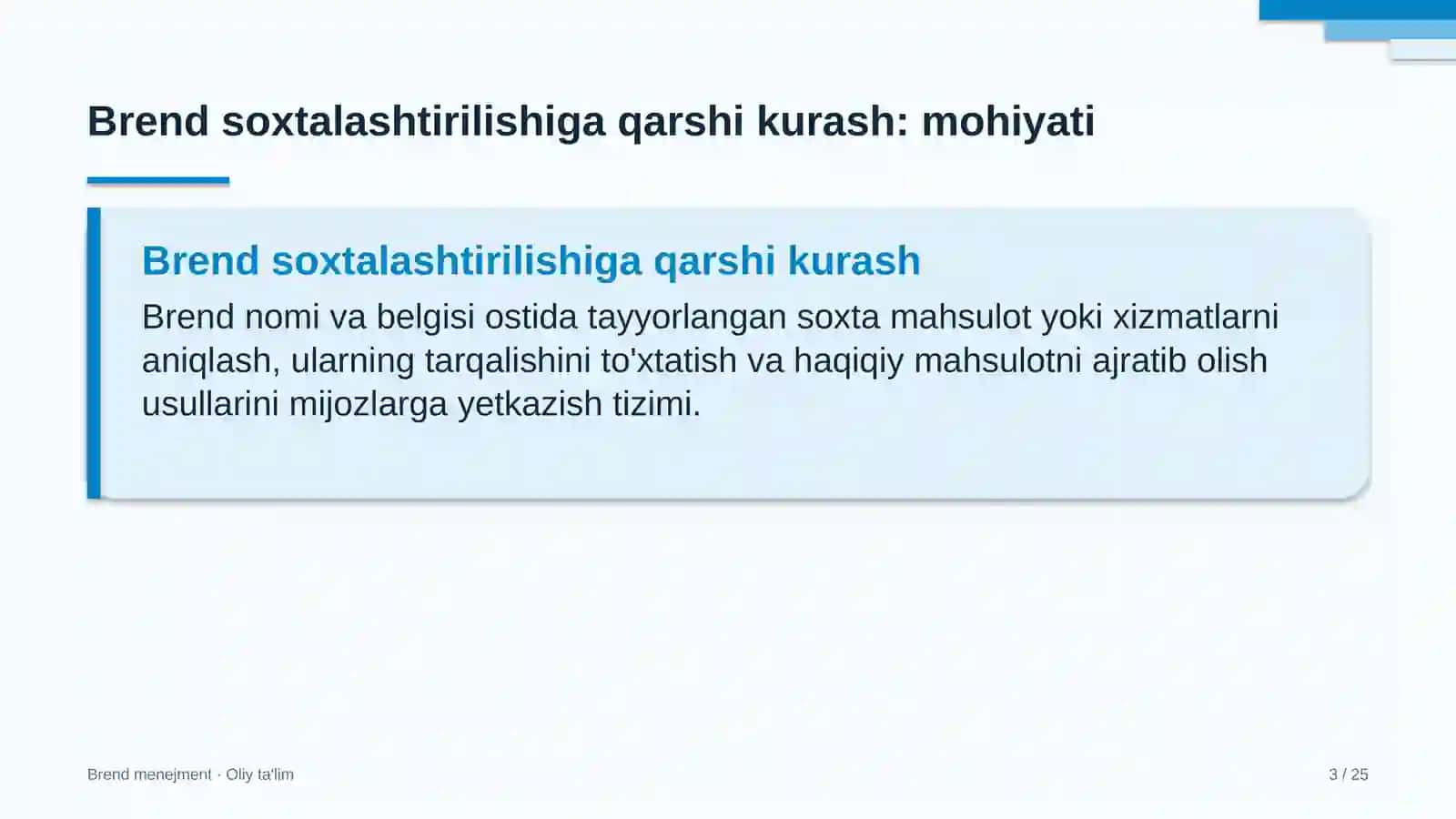 Yuqumli kasalliklar shifoxonalarida brend soxtalashtirilishiga qarshi kurashish 3
