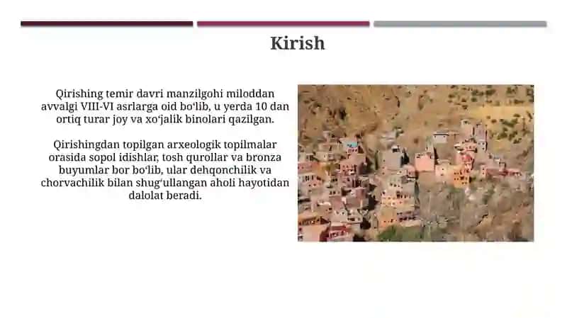 Oʻrta Osiyoning temir davri manzilgohlari 3