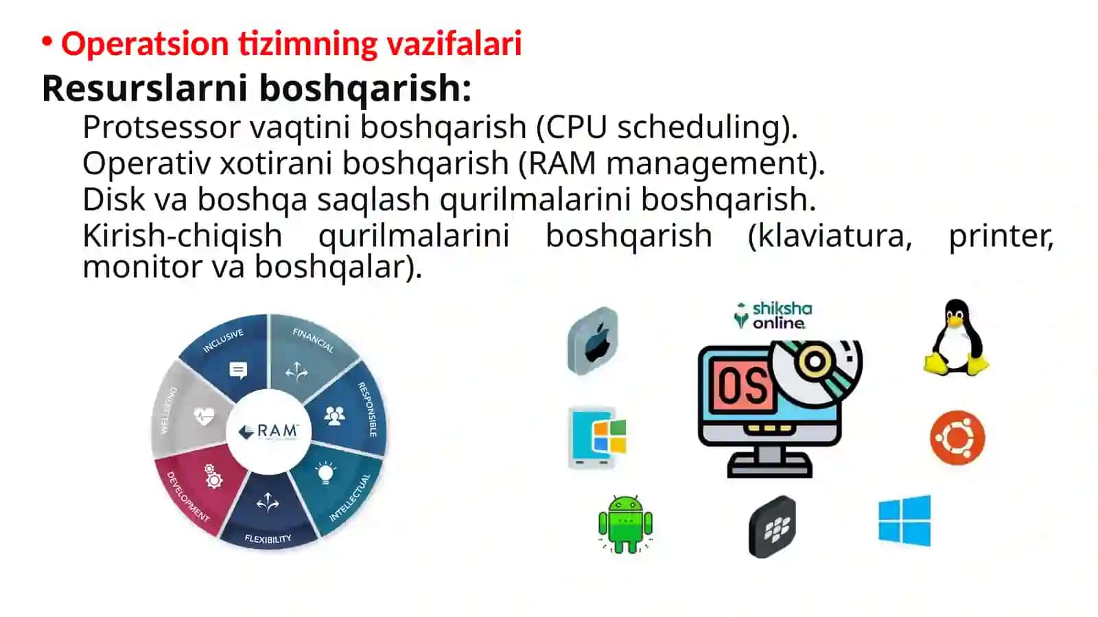 Operatsion tizim va unday uzagakeladigan nosozliklar 3