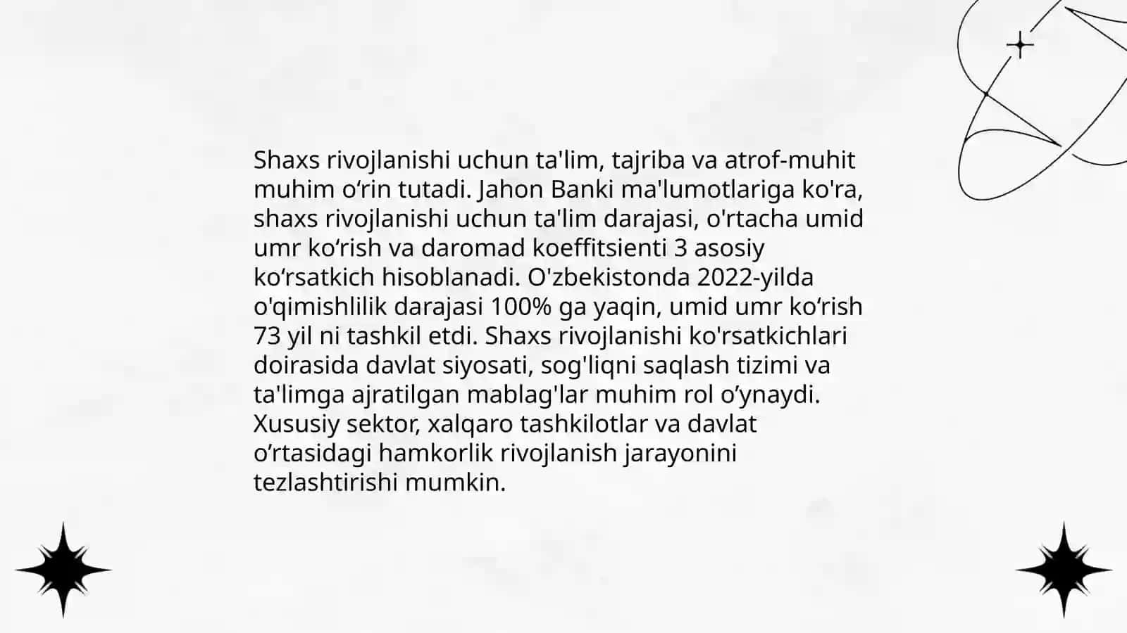 Shaxs rivojlanishi 3