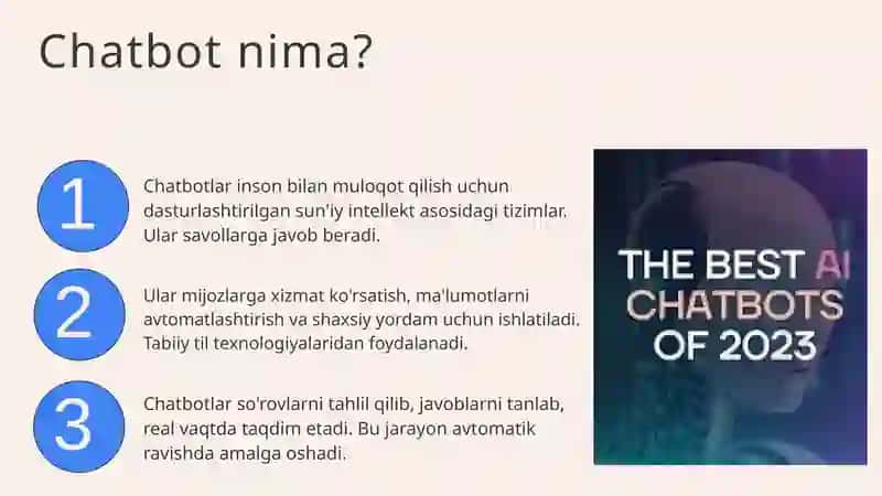 Chatbotlar va ularning ishlashi 3