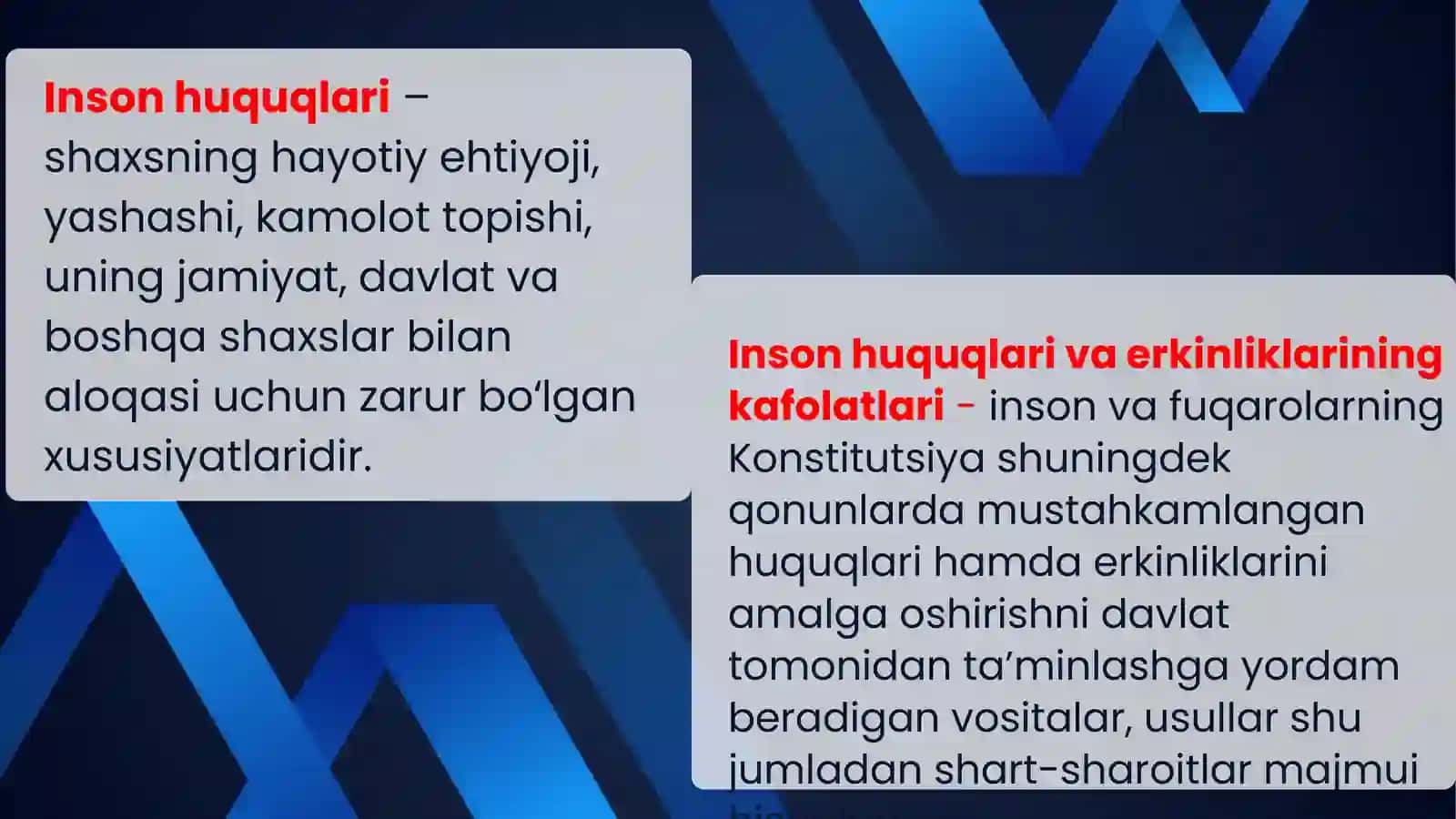 Konstitutsiyada inson huquqlariga oid muhim kafolatlar 3