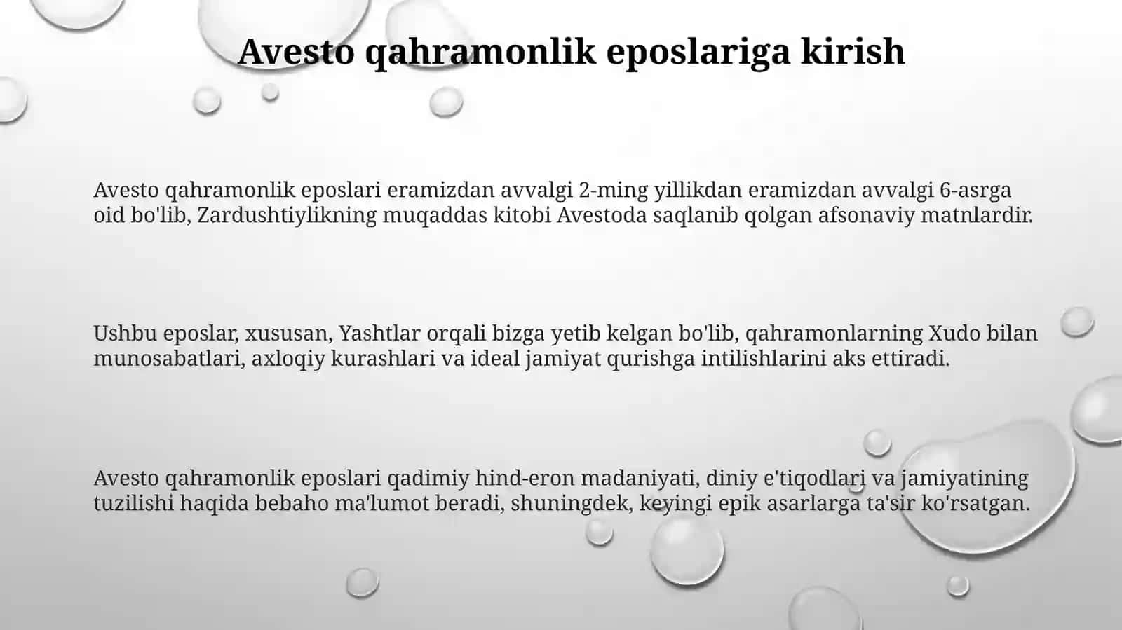 Avesto Qahramonlik Eposlarini O'rganish 3