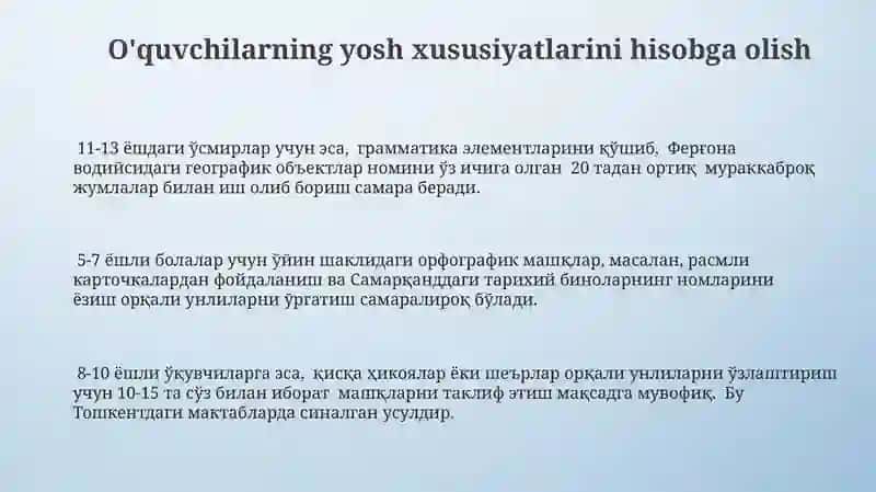 Orfografik mashqlar 3