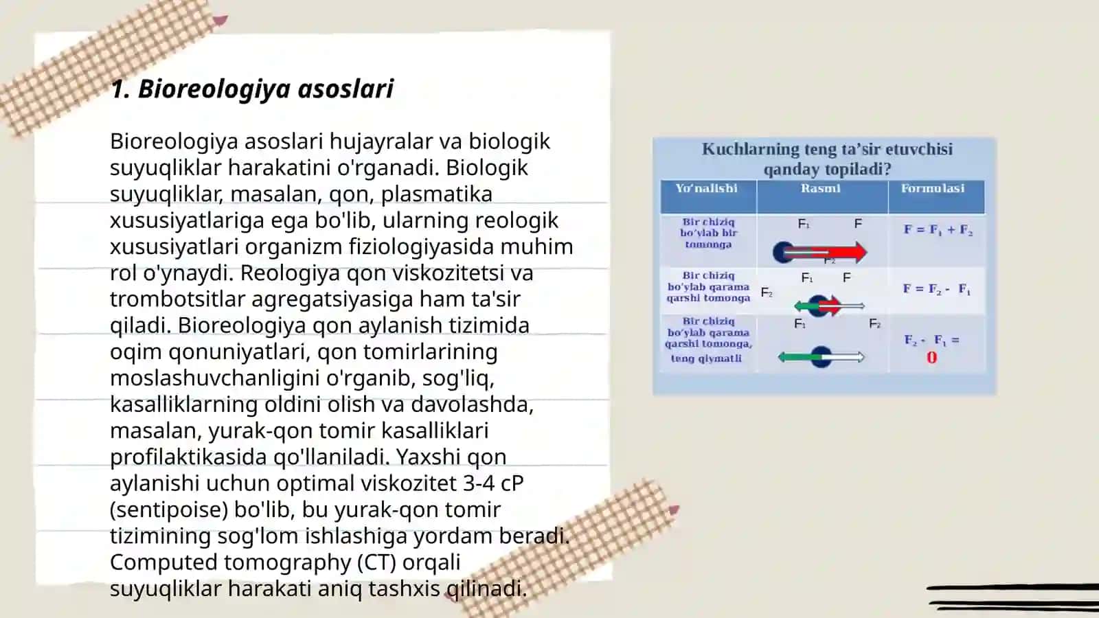 Bioreologiya.Suyuqliklarning molekulyar tuzilishi 3