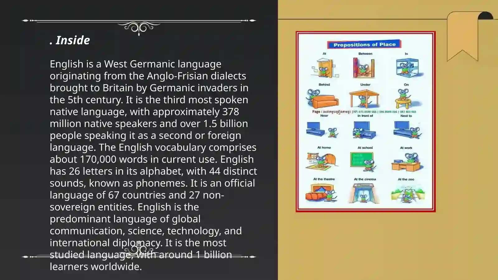 Prepositions of place 3