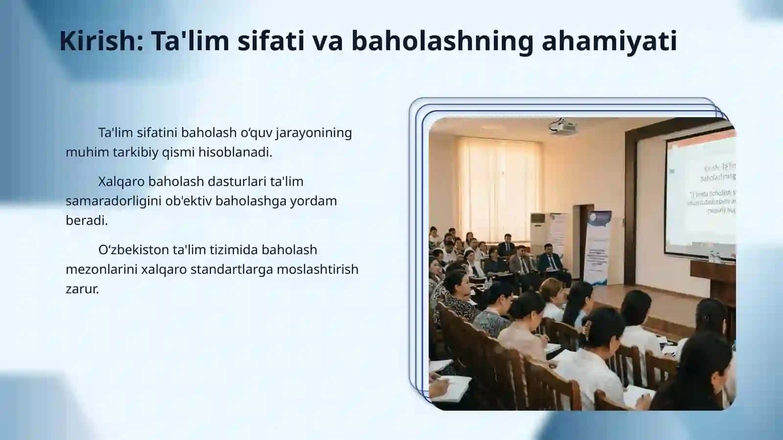 Ta’limda baholash sifatini belgilovchi xalqaro dasturlarni asoslovchi huquqiy-meyoriy hujjat tahlili 3