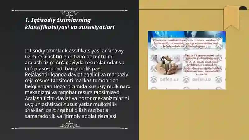 IQTISODIY TIZIMLAR VA MULKCHILIK MUNOSABATLARI 3