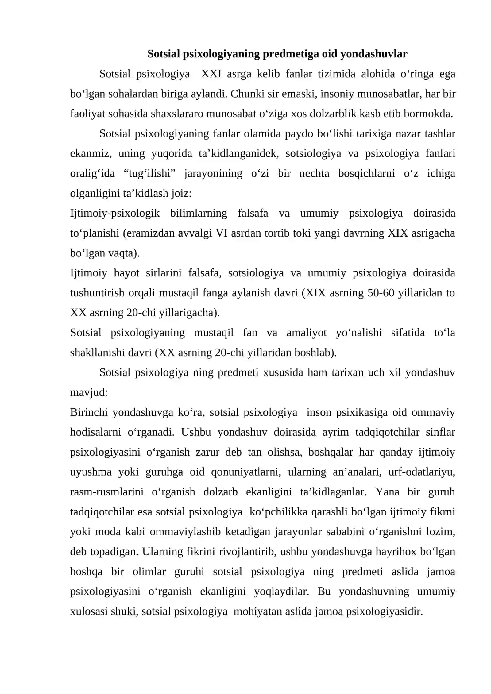 Sotsial psixologiyaning predmeti, maqsadi  va vazifalari 3