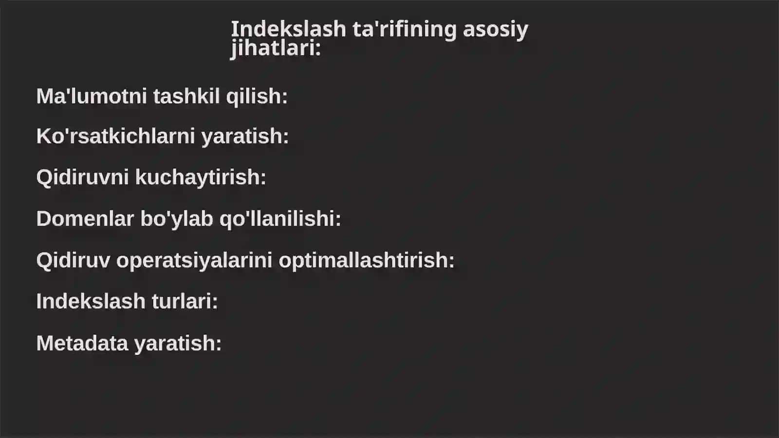 Bloklangan tartib asosida indekslash. 3