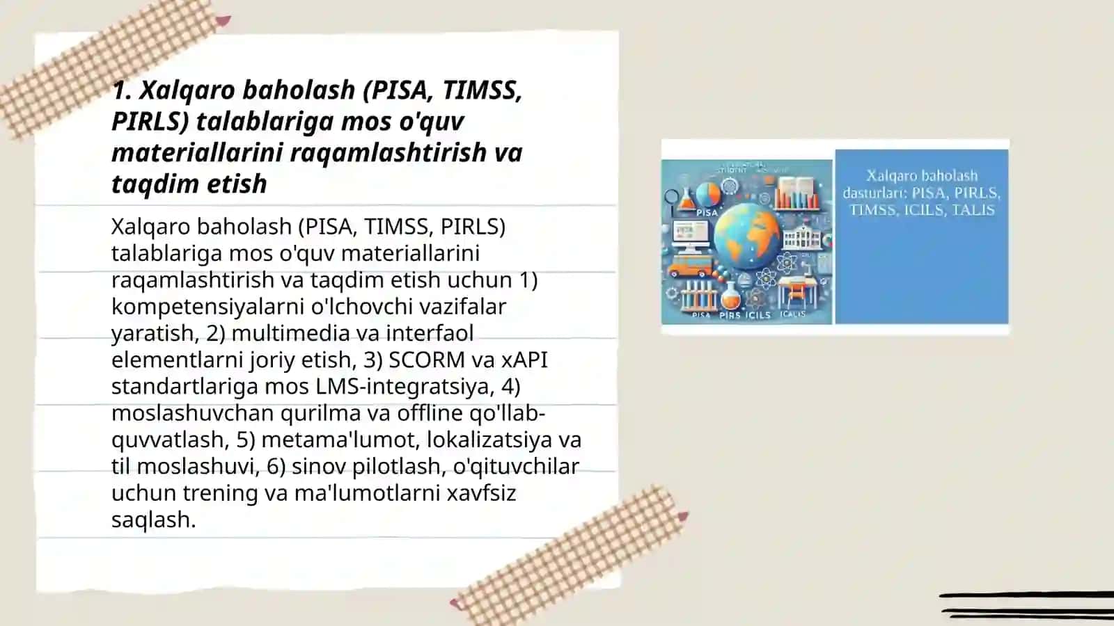 Oromova Oynisoning Matematika Xalqaro Baholash Fanidan Tayyorlagan Taqdimoti 3