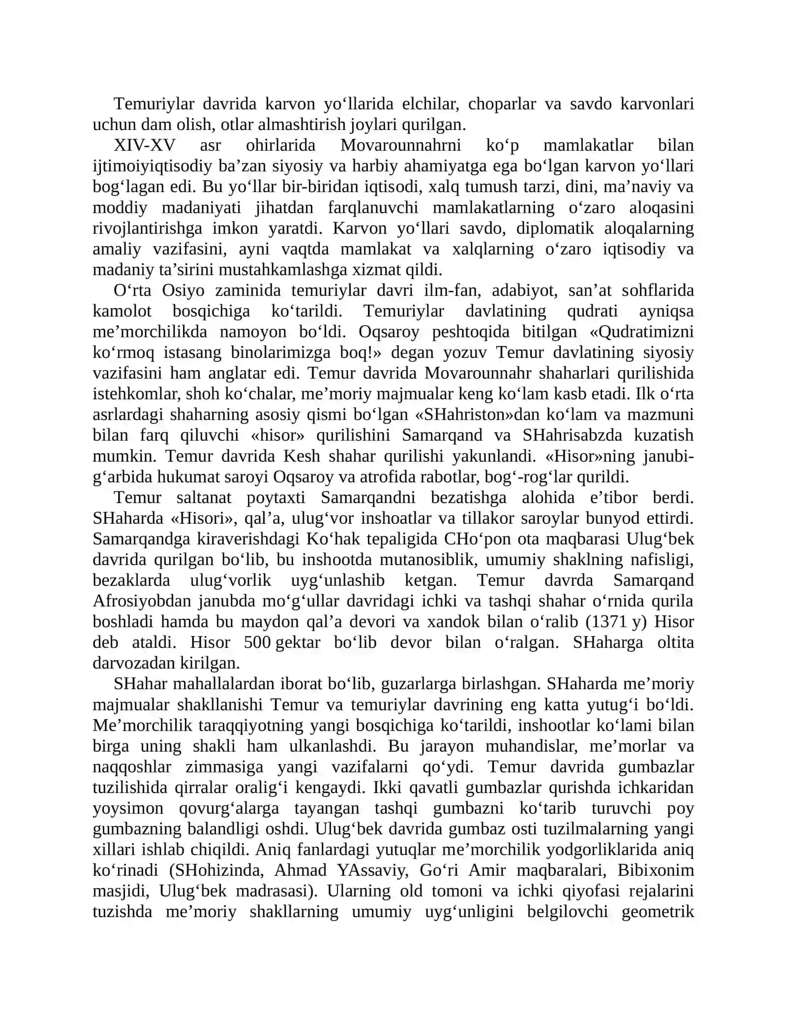 Temur va Temuriylar davri madaniyati (XIV asrning ikkinchi yarmi - XV asr) 3