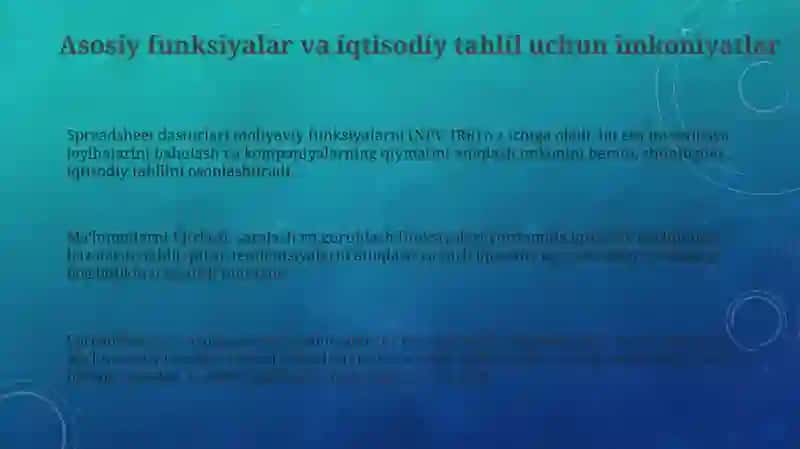 Jadval redaktorlaridan iqtisodiy masalalarni yechishda foydalanish 3
