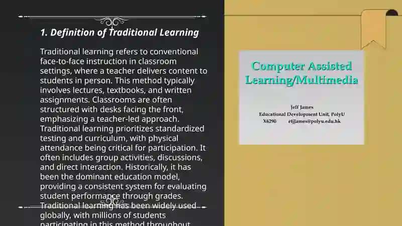 Traditional and multmedia learning the difference 3