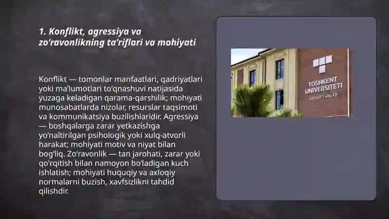 Konflekt signallar agressiya va zoʻravonlik haqida tushuncha 3