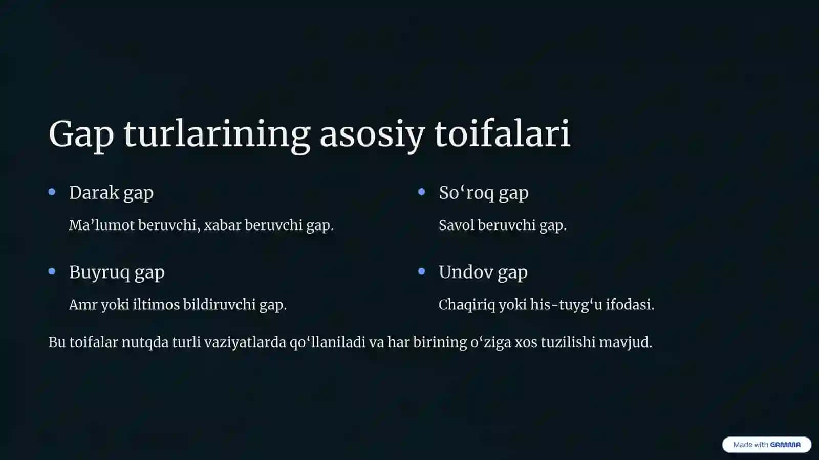 Darak gap va gapning ifoda maqsadi 3