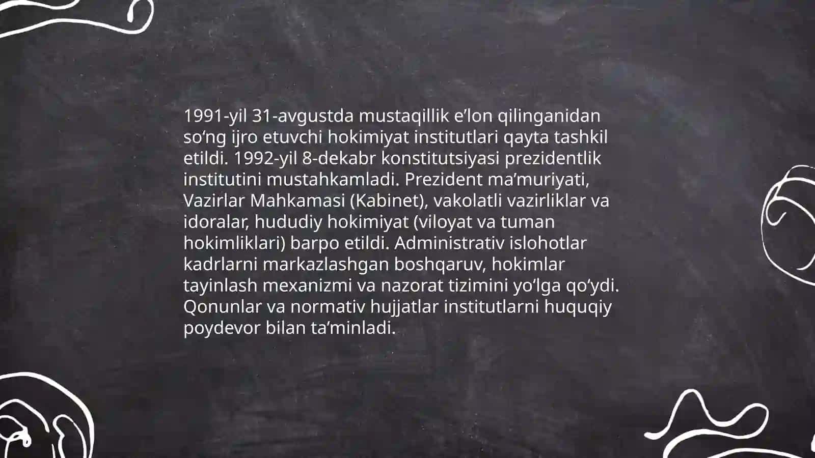 Mustaqilik yillarida ijro etuvchi hokimiyatning rivijlanishi va taraqiyoti 3